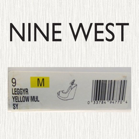 Nine West Leggyr FLORAL WEDGE SANDAL Platform Peep-Toe Cork Slingback 9 M - Picture 11 of 11